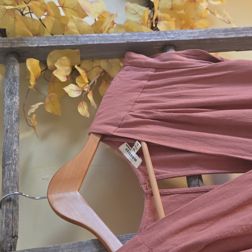 Monki Women's Dusty Rose Midi Skirt